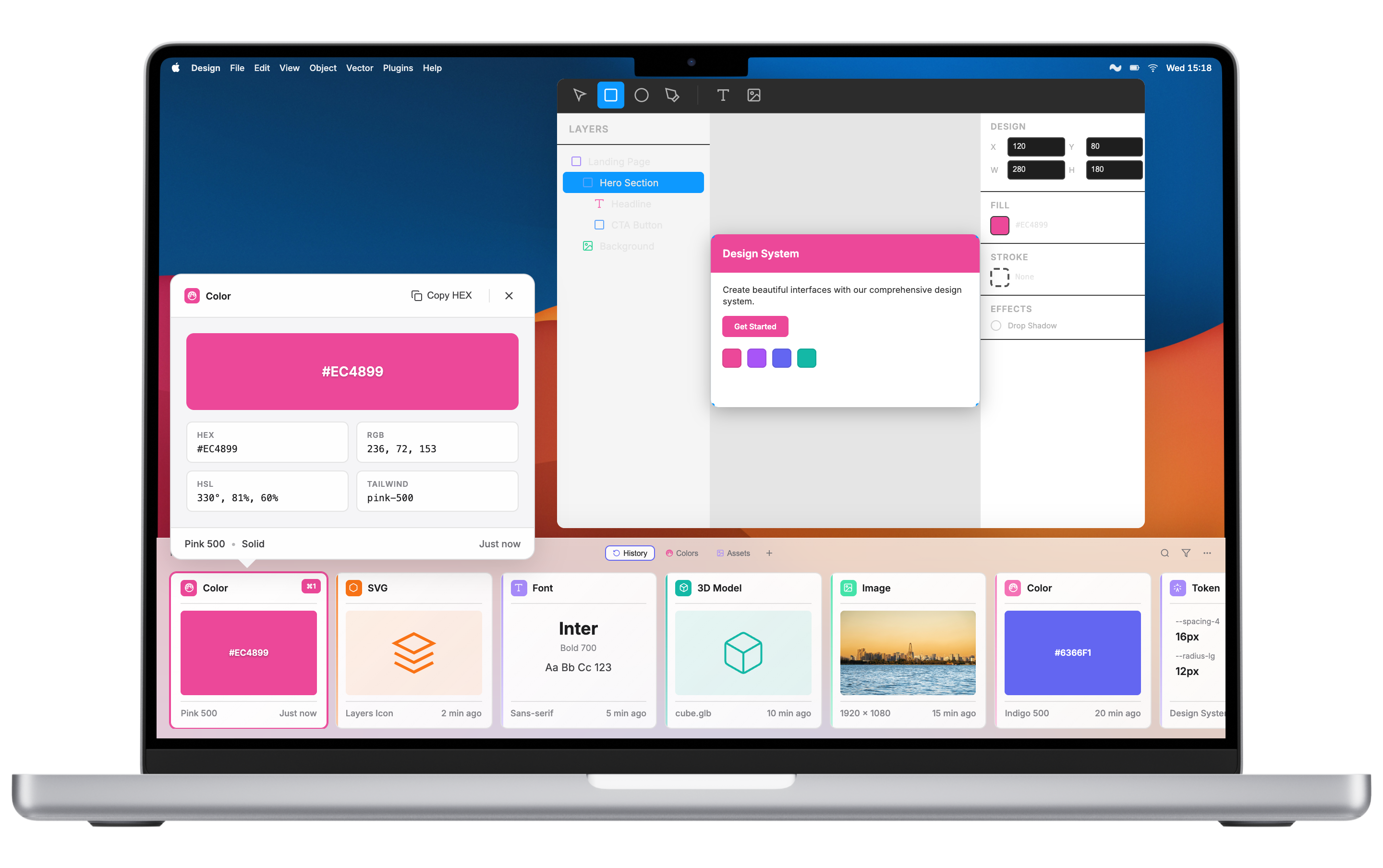Design assets, organized