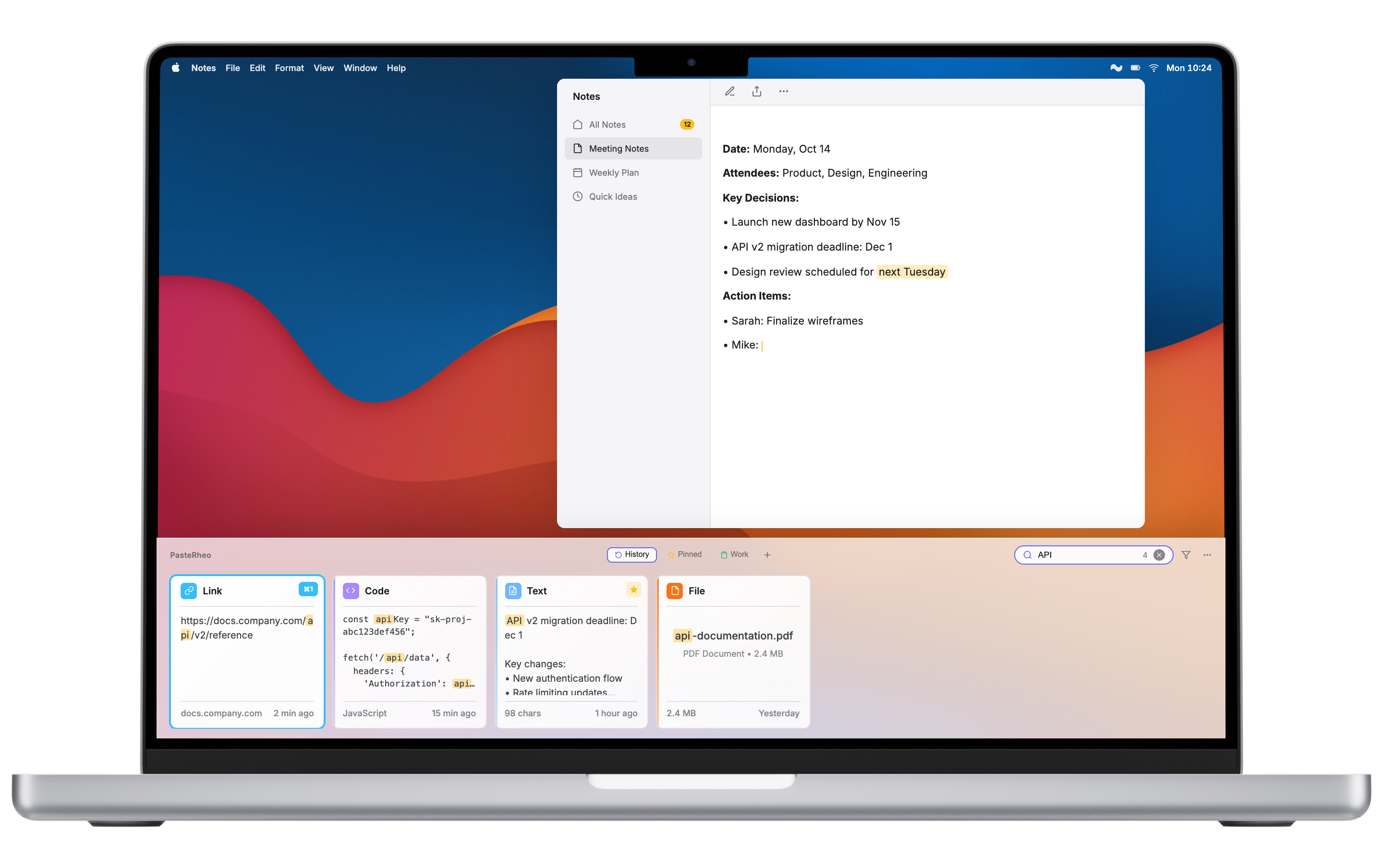 Never lose what you copied
