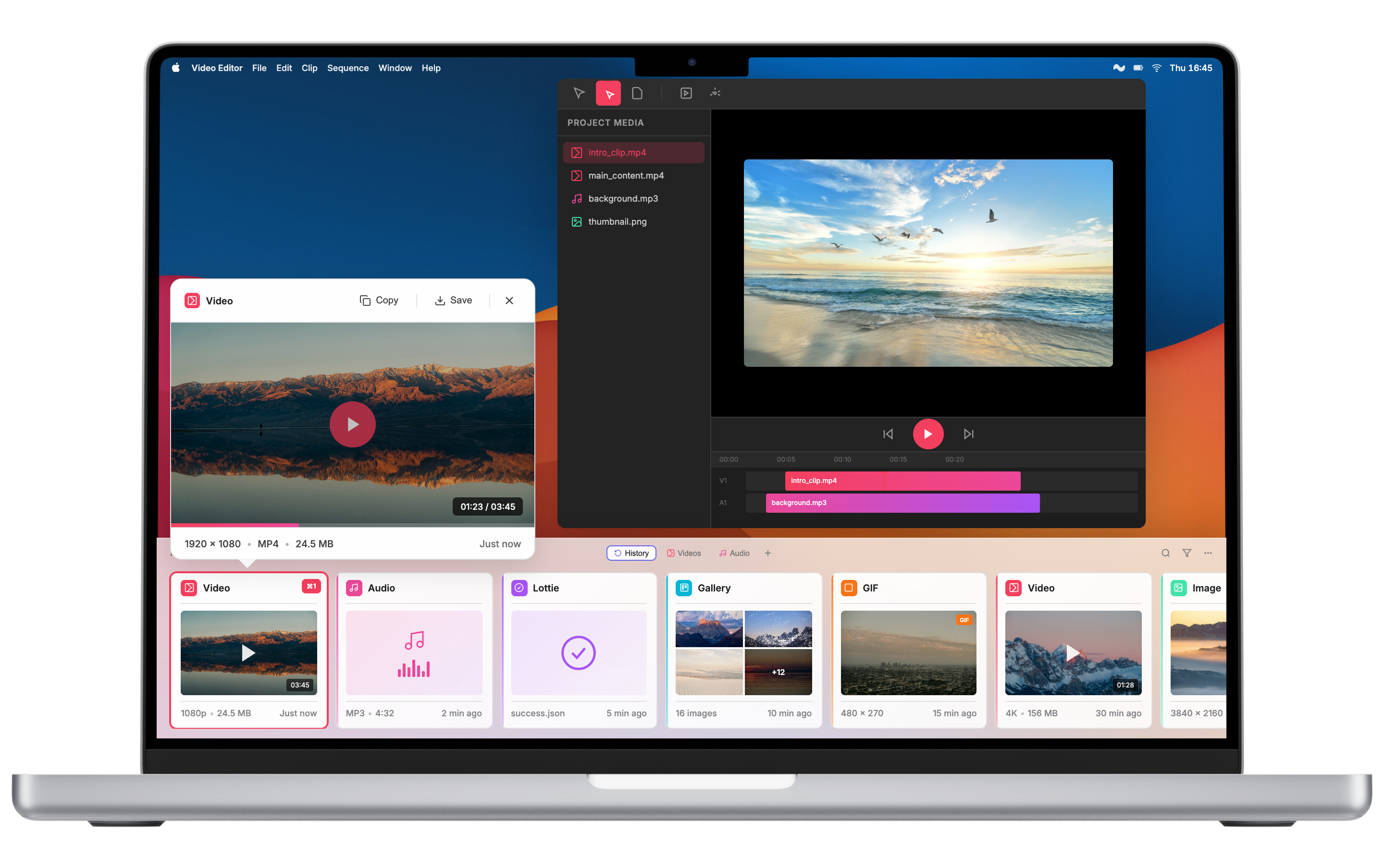 Media files, instant preview